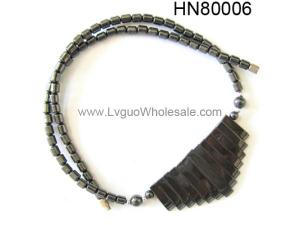 13 Ribs Hematite Gemstone Beads Necklace